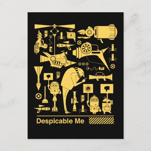 Despicable Me  Minions Gru and Icons Postcard