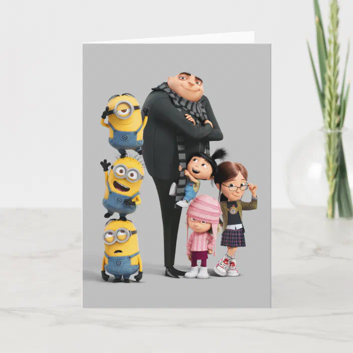 Despicable Me Minions Gru Girls Card Zazzle Com