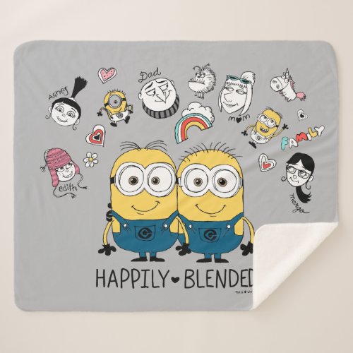 Despicable Me  Minions Happily Blended Sherpa Blanket