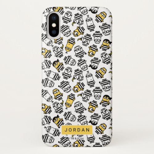 Despicable Me  Minions in Jail Pattern iPhone XS Case