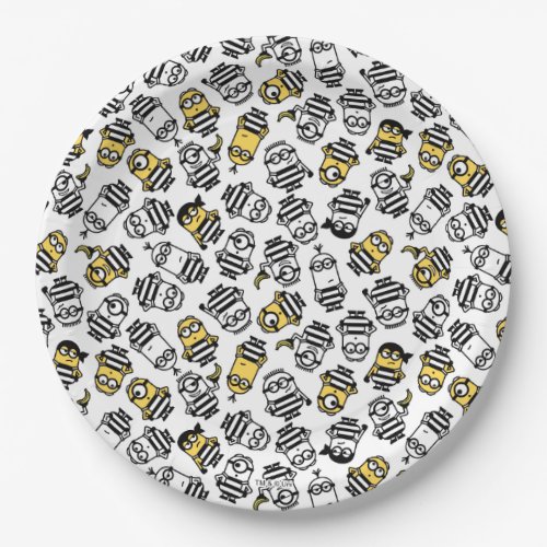 Despicable Me  Minions in Jail Pattern Paper Plates