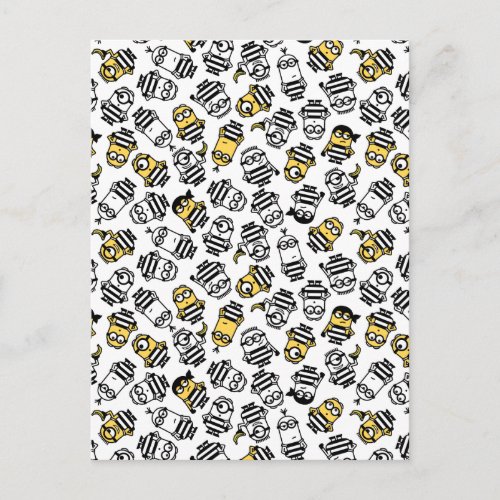 Despicable Me  Minions in Jail Pattern Postcard