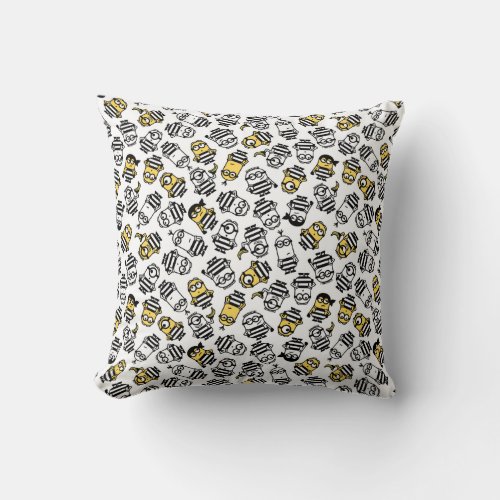 Despicable Me  Minions in Jail Pattern Throw Pillow