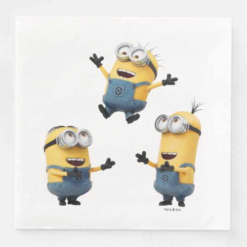 Despicable Me  Minions Jumping Paper Dinner Napkins