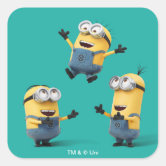 Despicable Me, Minion Stuart & Unicorn Square Sticker