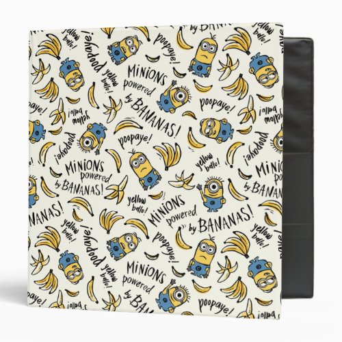 Despicable Me  Minions _ Powered by Bananas 3 Ring Binder