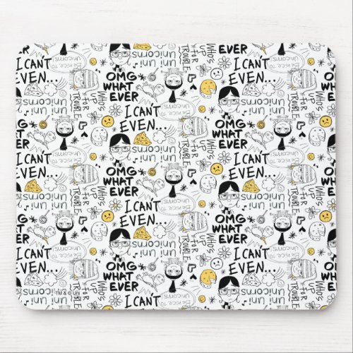 Despicable Me  OMG I Cant Even _ Text Pattern Mouse Pad