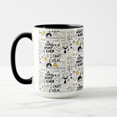 Despicable Me  OMG I Cant Even _ Text Pattern Mug
