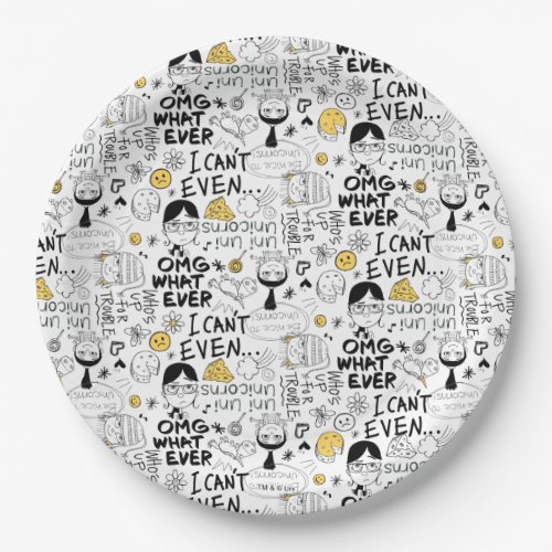 Despicable Me  OMG I Cant Even _ Text Pattern Paper Plates