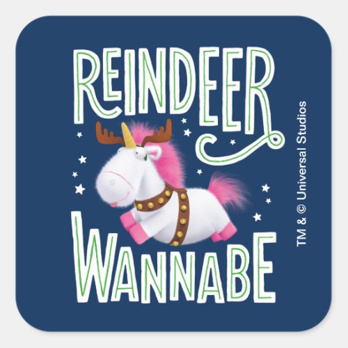Despicable Me  Reindeer Wannabe Square Sticker