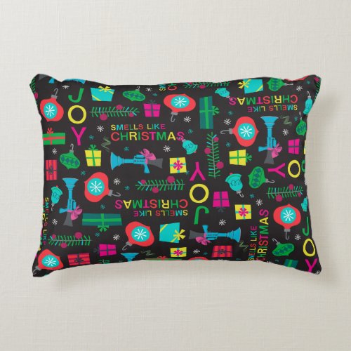 Despicable Me  Smells Like Christmas Pattern Accent Pillow