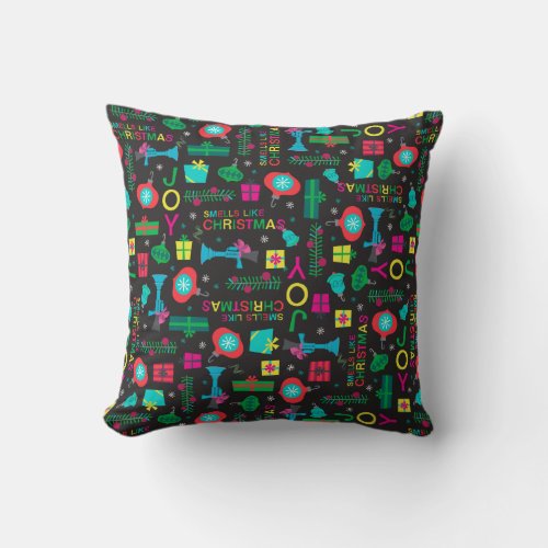 Despicable Me  Smells Like Christmas Pattern Throw Pillow