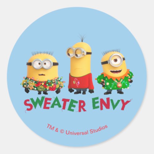 Despicable Me  Sweater Envy Classic Round Sticker