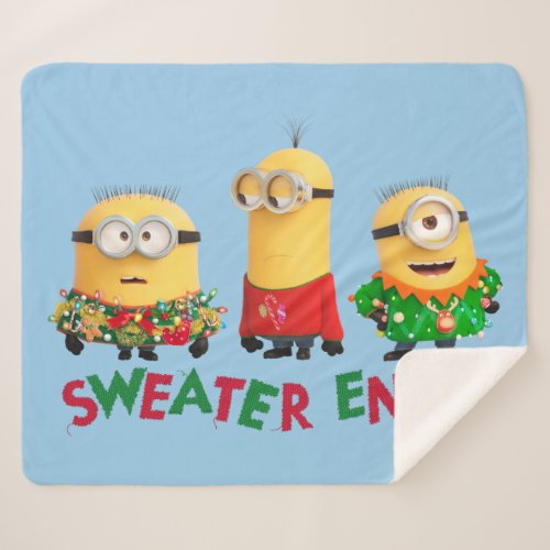 Despicable Me  Sweater Envy Sherpa Blanket