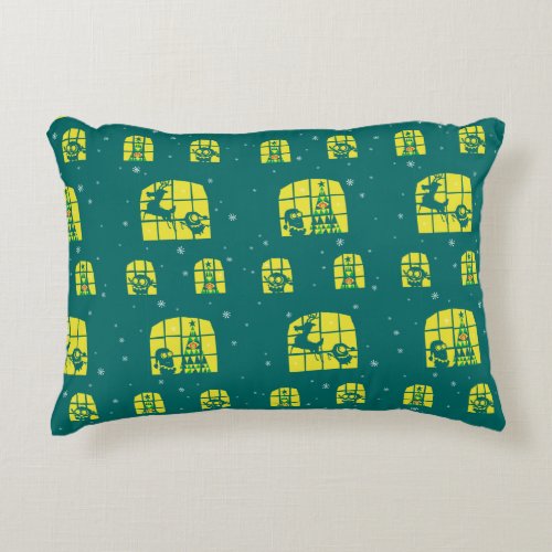 Despicable Me  Watching for Santa Pattern Accent Pillow