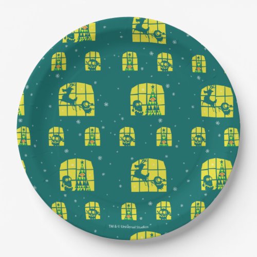 Despicable Me  Watching for Santa Pattern Paper Plates