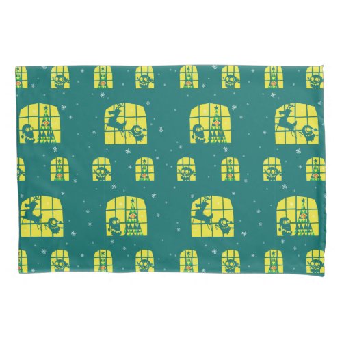 Despicable Me  Watching for Santa Pattern Pillow Case