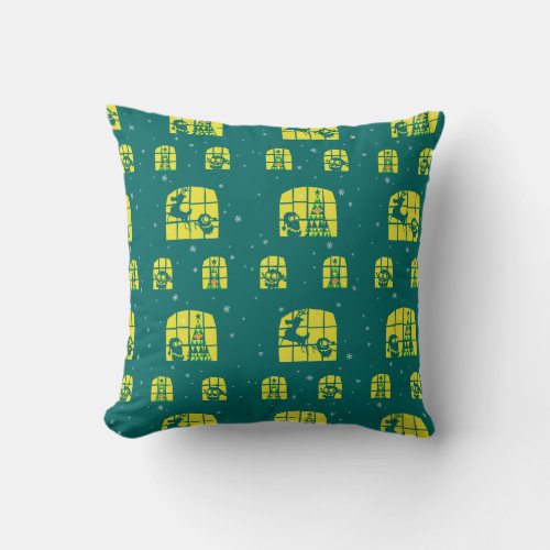Despicable Me  Watching for Santa Pattern Throw Pillow
