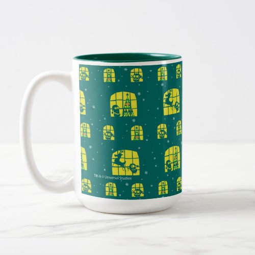Despicable Me  Watching for Santa Pattern Two_Tone Coffee Mug
