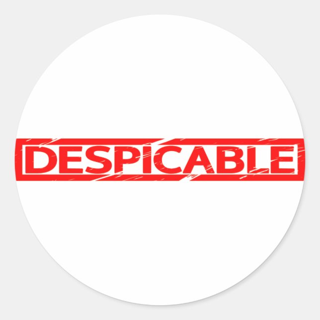 Despicable Stamp Classic Round Sticker (Front)