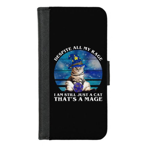 Despite All My Rage Funny Mage Cat iPhone 87 Wallet Case