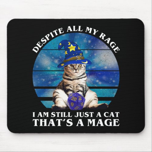 Despite All My Rage Funny Mage Cat Mouse Pad