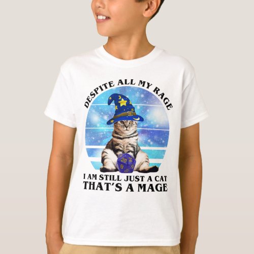 Despite All My Rage Funny Mage Cat T_Shirt