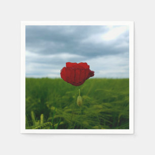 Despite everything red – Poppy flower nature photo Napkins