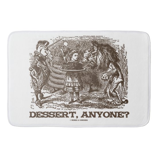 Dessert Anyone? Unicorn Alice Lion Wonderland Bathroom Mat