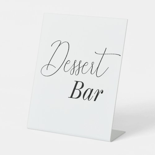 Dessert Bar Black White Bridal Shower  Pedestal Sign