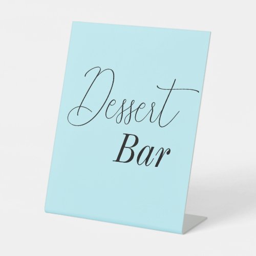 Dessert Bar Blue Baby Shower Wedding Pedestal Sign