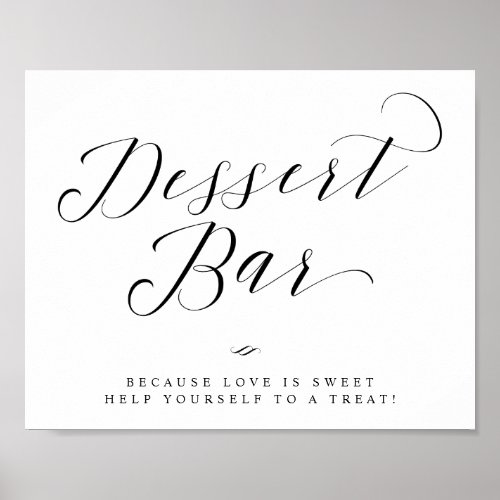 Dessert Bar Calligraphy Script Wedding Sign