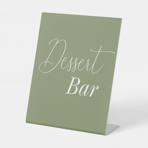 Dessert Bar Sage Green Wedding  Pedestal Sign