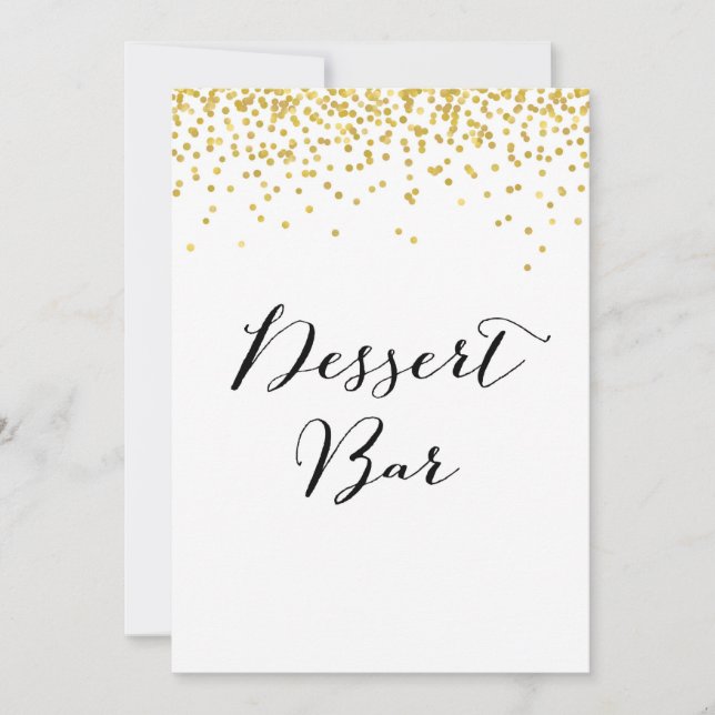 Dessert Bar Sign 5x7" Size Invitation (Front)