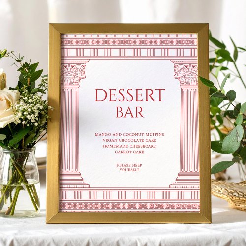 Dessert bar sign for goddess party