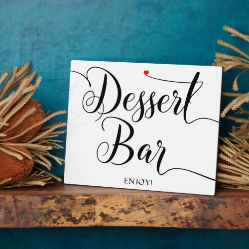 Dessert bar wedding Tabletop Plaque with Easel