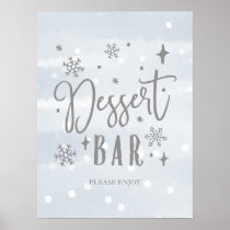 Dessert Bar Winter Baby Shower Sweets Table Sign