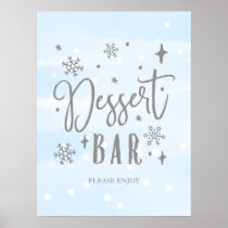 Dessert Bar Winter Baby Shower Sweets Table Sign