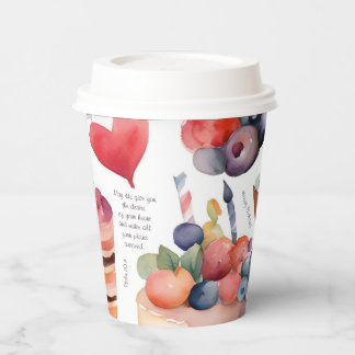 Dessert Birthday | Multi Color Paper Cups