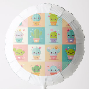 Dessert cactus & Succulent Cute Kawaii Baby Shower Balloon