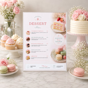 Dessert Cake Bakery Display Flat Menu