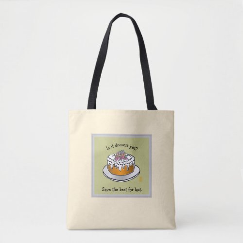 Dessert Cake Sturdy Brushed Polyester Shoulder Tote Bag