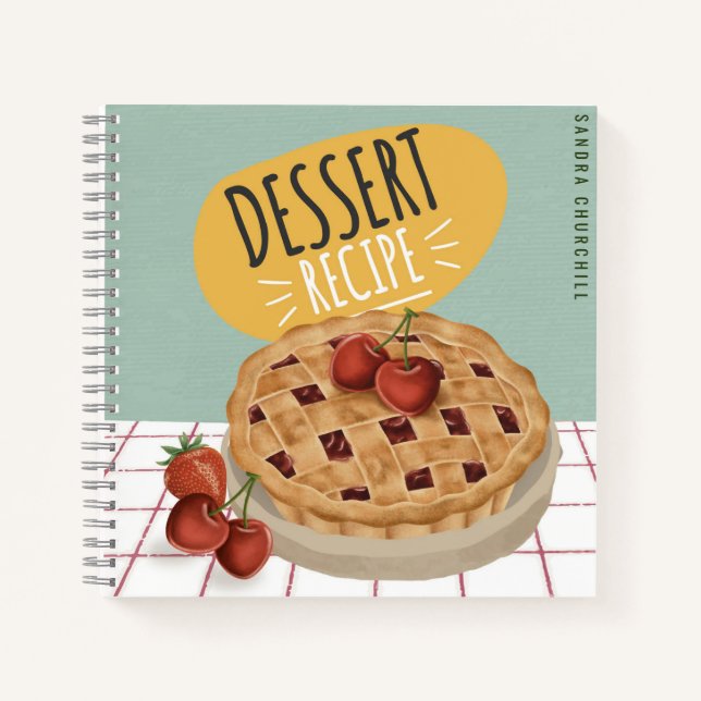 Dessert Cookbook Baked Goods Recipe Personalized Notebook (Front)