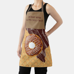 Dessert,Donut Choco Glaze, Chocolate Melted  Apron
