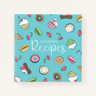 Dessert Doodles Baked Goods Recipes Name Notebook