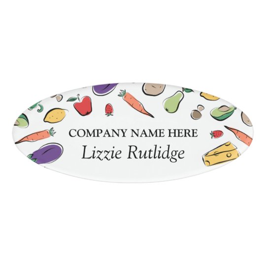 Dessert Doodles Bakery Name Tag