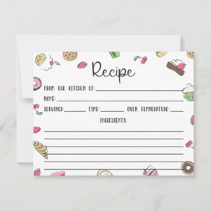 Dessert Doodles Recipe Card