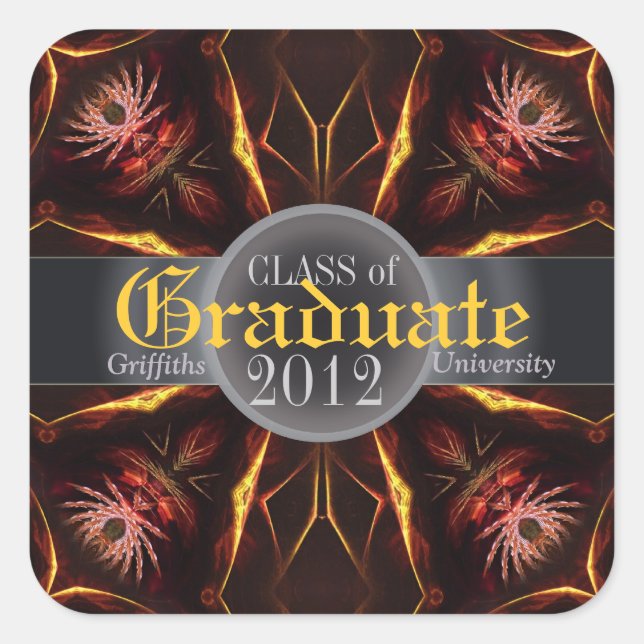 Dessert Flowers Award Graduation Sticker (Front)