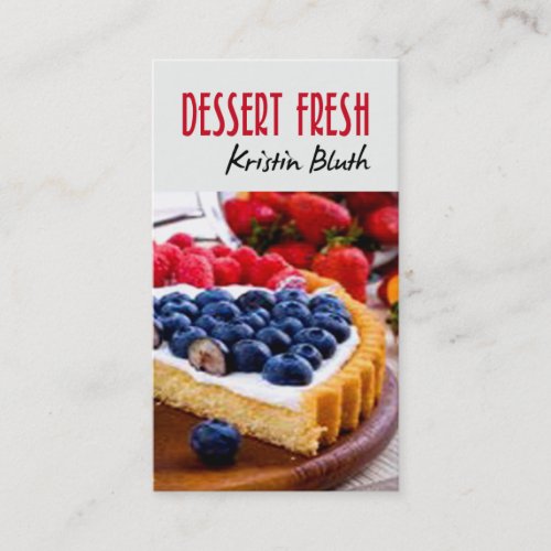 Dessert Fresh, Cheesecake, Pastry Chef, Baker Business Cards