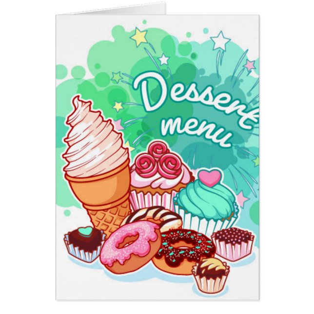 Dessert Menu Collection Cards (Front)